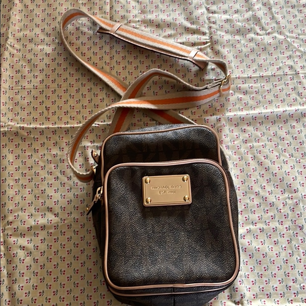 Michael Kors Black Messenger Bag with Adjustable Strap